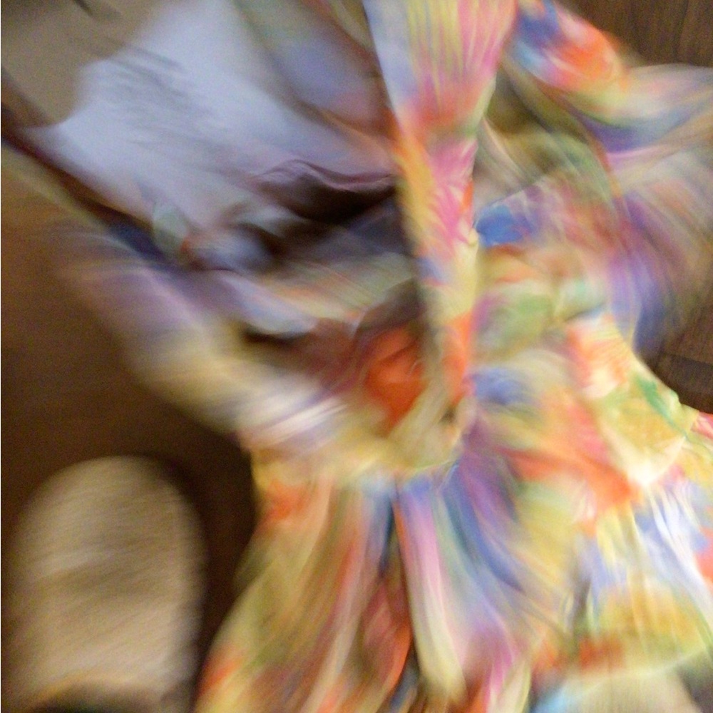 NEW! boho Floral Multicolor Maxi pant flared - Picture 4 of 4